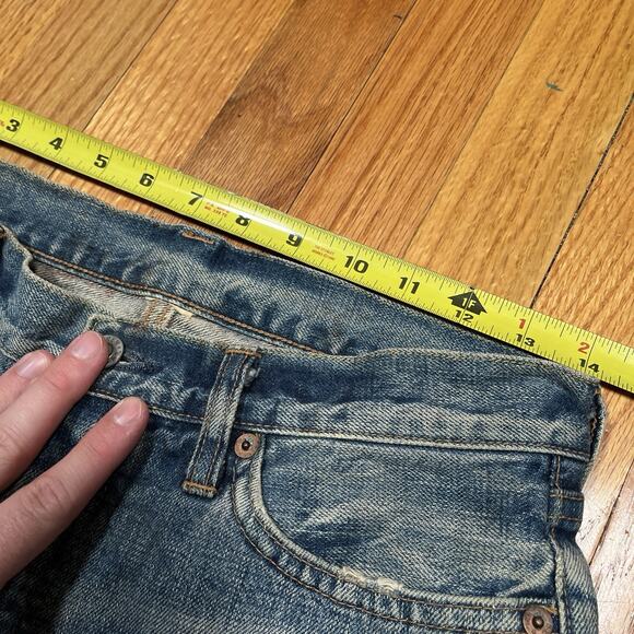 RRL Ralph Lauren Sanforized Denim Jeans Pants 28x30 Flared Leg Opening Double RL - Picture 4 of 12